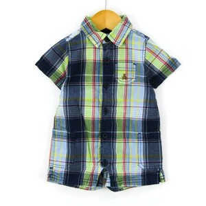 ベビーギャップ 半袖シャツ カバーオール ロンパース 男の子用 60サイズ 紺青黄緑 ベビー 子供服 babyGAP