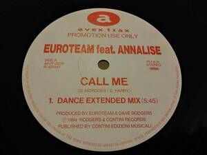 ★★EUROTEAM feat.ANNALISE / CALL ME アナログ