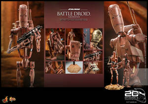 新品未開封 ホットトイズ MMS649 スター・ウォーズ クローンの攻撃 バトル・ドロイド battle droid 1/6フィギュア (検 tms052 tms051)