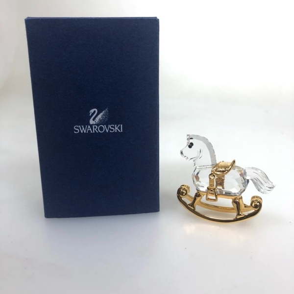 【SWAROVSKI】スワロスキー 馬の置物 ロッキングホース 小物 クリスタル