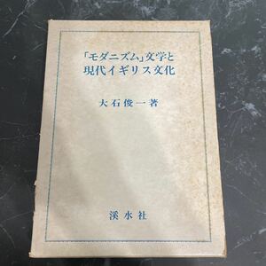 ●稀少●「モダニズム」文学と現代イギリス文化 大石俊一/昭和54年/渓水社/戦争/文学/文明/特徴/位置づけ/ロマンティシズム/ナチズム★3746