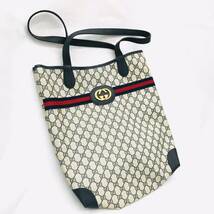 Cサ GUCCI/オールドグッチ/アクセサリーコレクション/シェリーライン/GG柄/トートバッグ/肩掛け鞄/ ヴィンテージ_画像1