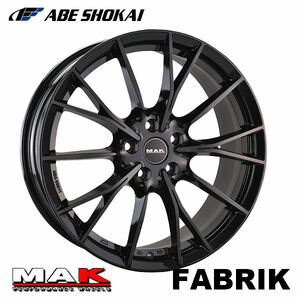 送料無料 F55 / F56 系 MINI ミニ 等 MAK FABRIK マック ファブリック グロスブラック 205/45R17 安心のピレリタイヤ ホイールセット