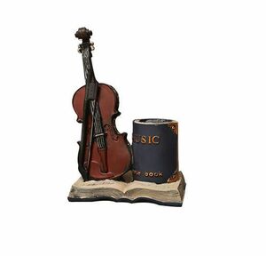  penholder ornament musical instruments foreign book. foundation European antique manner ( violin × blue )
