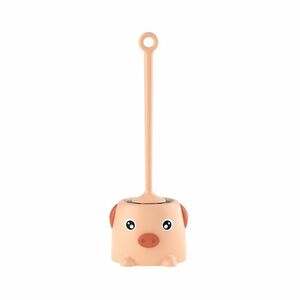  toilet brush pig type stand attaching anime manner plastic ( pink )
