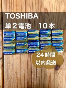 東芝　単2アルカリ乾電池　10本　防災　備蓄　単二　.'t