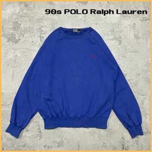 90s POLO Ralph Lauren ラルフローレン スウェット トレーナー ナイガイ ポニー刺繍ロゴ ヴィンテージ vintage サイズL 玉FL2710