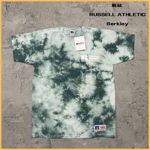 新品 RUSSELL ATHLETIC ラッセルアスレチック Berkley バークレイ コラボ Tシャツ 半袖 デカロゴ タイダイ サイズL 玉FL2747