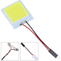 激眩ルームランプ2個セット T10 LED COB 48連 パネルタイプ 取り付けアダプター付き ホワイト 車検対応_画像2