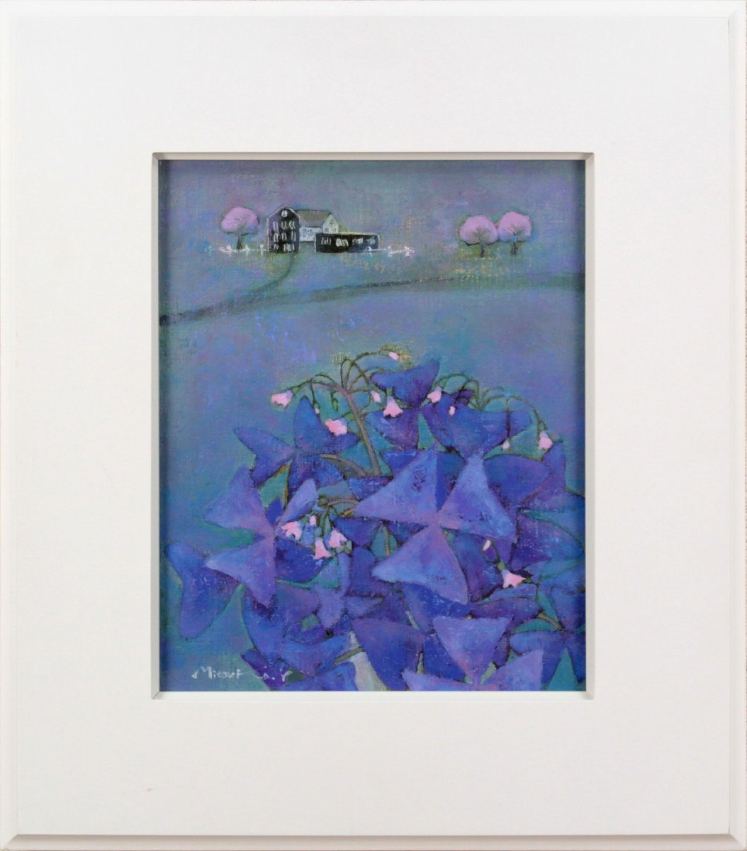 Картина маслом Мицуко Ёси «Предчувствие цветов» [Гарантия подлинности] Картина - Галерея Хоккайдо, Рисование, Картина маслом, Природа, Пейзаж