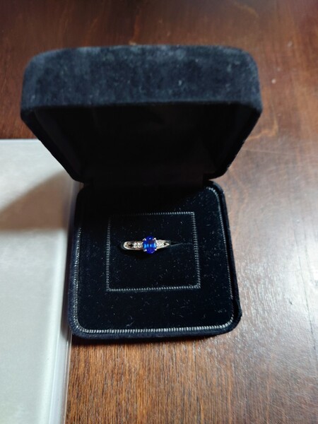 【ほぼ未使用】 天然 ロイヤルサファイヤ ダイヤモンド リング 1.137CT 17号前後 Pt900 プラチナ 指輪 鑑別書 オーバルミックスカット