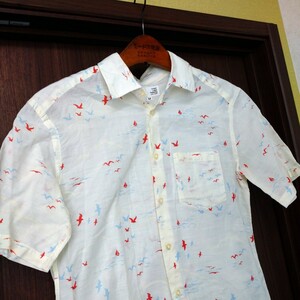  made in Japan United Arrows aloha shirt duck meM white 