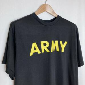 【米軍実物】US ARMY Tシャツ L相当 ブラック ヴィンテージ トレーニングウェア アメリカ陸軍 USA古着 米軍放出品／アーミーの画像4