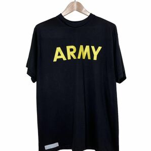 【米軍実物】US ARMY Tシャツ L相当 ブラック ヴィンテージ トレーニングウェア アメリカ陸軍 USA古着 米軍放出品／アーミーの画像1