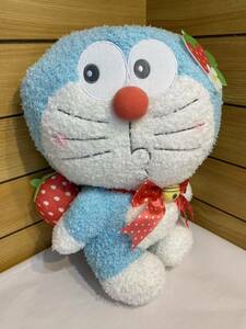  Doraemon strawberry BIG soft toy not for sale tag attaching beautiful goods! red 