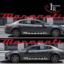 ■■NEW★MASERATI★マセラティ　ロゴ★サイドステッカー★デカール★カラー選択★左右セット　クアトロポルテ　グランツーリスモ　ギブリ_画像1