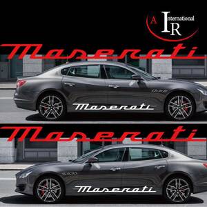 ■■NEW★MASERATI★マセラティ　ロゴ★サイドステッカー★デカール★カラー選択★左右セット　クアトロポルテ　グランツーリスモ　ギブリ