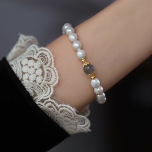 真珠のブレスレット 真珠のアクセサリ 高品質 天然真珠 極上 東洋 本真珠 ブレスレット 美品 淡水真珠 中国産真珠 本物 TR65