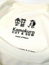 8.5@ 新品「Kamakura Cut&Sew」“CS-22/Bonfire-White” フロントプリント ロングスリーブTEE SIZE:XL 日本製_画像5