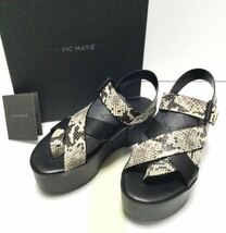 〜5/7◆ 新品「VIC MATIE」“SANDALO CAGUAS/SERRA 110/101” スネークプリント 厚底 サンダル SIZE:36/23.0cm相当 イタリア製_画像1