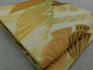 〔楽布特選〕P23396　「川島織物」製　重厚な袋帯　bc