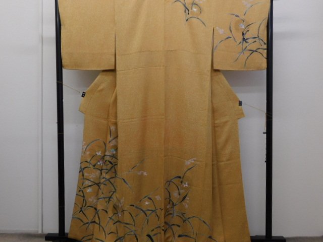 [Sélection spéciale Rakufu] P23420 Yuzen Visiting Kimono doublé bc peint à la main, Kimono femme, kimono, Robe de visite, Prêt à l'emploi