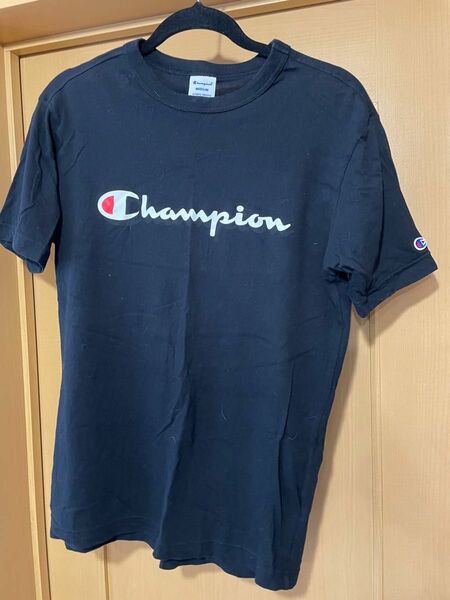 Champion 黒地 チャンピオン ロゴ Tシャツ Mサイズ