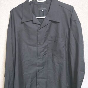 【未使用 美品】ATTENTION メンズ 長袖黒シャツ 1着 ☆Lサイズ タグ付 秋冬用