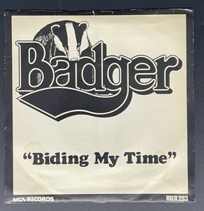 シングルレコード　Badger -Biding My Time　英国盤プロモオンリー