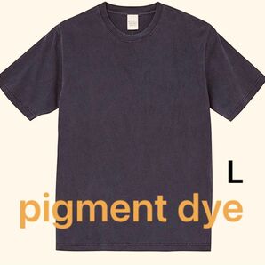 5.6オンス ピグメントダイ Tシャツ vintage navy L 無地Tシャツ pigment dye ビンテージネイビー