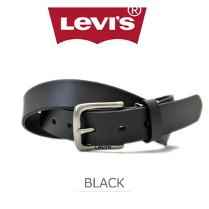 ベルト LEVI'S 本革 リーバイス 牛革 メンズベルト ３cm幅 29mm 6602 ブラック 黒 新品 本物 ロゴ入りバックル