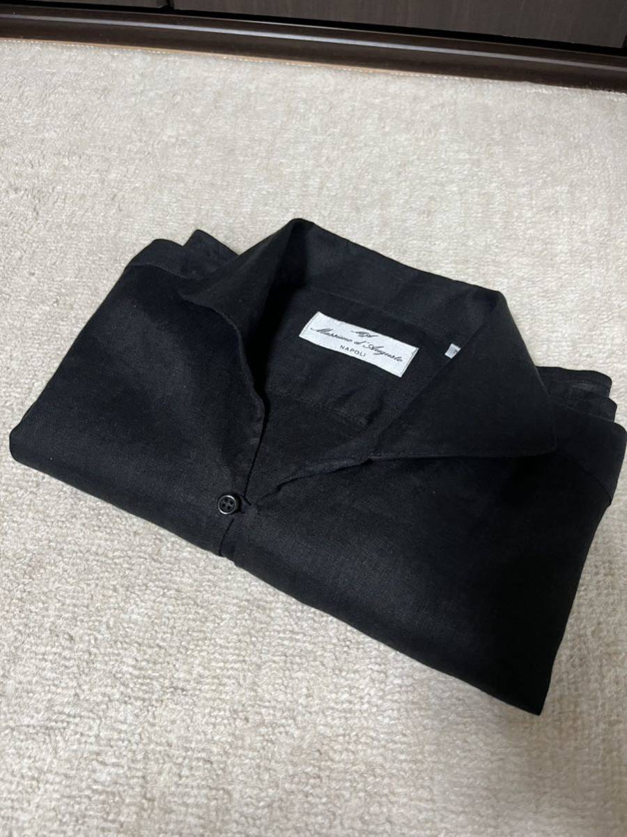 値引き交渉 Massimo d'Augusto ALAMARI リネンソリッド カプリシャツ