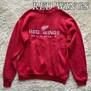 ヴィンテージ 希少 RED WINGS レッドウイングス スウェット トレーナー レッド M