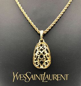 Yves Saint Laurent イヴサンローラン　アールレローダ　ネックレス　ゴールド　ツタモチーフ