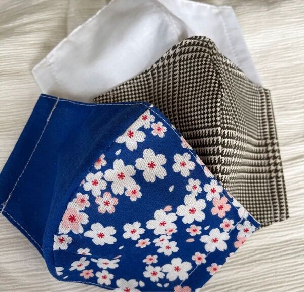 マスク 立体マスク ハンドメイド 3枚セット C
