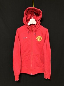 ◆NIKE ナイキ プレミアリーグ　マンチェスターユナイテッド　MANCHESTER UNITED スウェット ジップパーカ L　赤