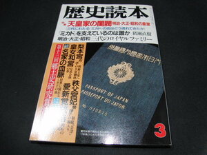 k3■歴史読本 昭和63年3月号 / 特集 天皇家の閨閥