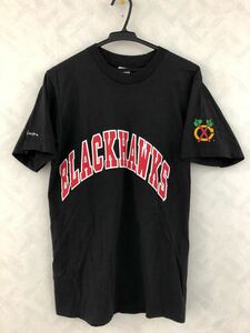 NHL Chicago * black Hawk s T-shirt size M SALEM SPORTSWEAR BLACK HAWKS hockey 