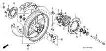 MG◎【CBR250RR MC22パーツ整理】17　90309-MR8-003　フランジナット6個セット　リヤーホイール（純正品）_画像2