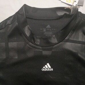 新品正規品 アディダス ゴルフ adidas モックネックシャツ レディースLL（OT）サイズ 高機能 光ブラックー 真夏に！ 送料無料の画像10