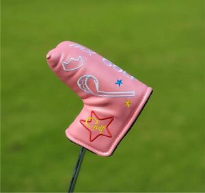 【新品 】韓国バージョンのMXgolfゴルフパターカバーピン型高級PUレザー製マレット磁石開閉 ピンク