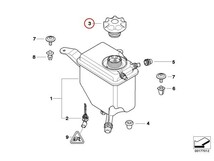 BMW E90 E92 ラジエーターサブタンクキャップ/リザーバータンクキャップ 17117639021 17137516004 M3_画像2