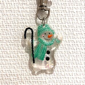雪だるまキーホルダ ハンドメイド #8