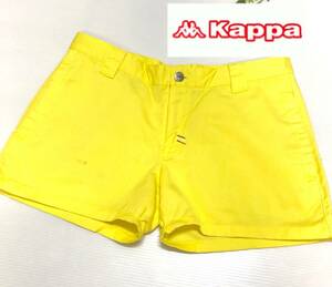 Kappa GOLF　Kappa　カッパ　ショートパンツ　ゴルフウェア　リメイク品　イエロー　レディースL　練習用に