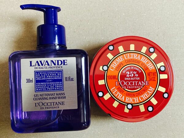 【未使用】ロクシタン(L’OCCITANE)3点セット/ハンドウォッシュ＋ボディクリーム＋ノベルティ