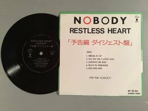 シングル盤(プロモシート 非売品EP)◆NOBODY／RESTRESS HEART※マージー・ビート・5曲入りダイジェスト盤◆美品！