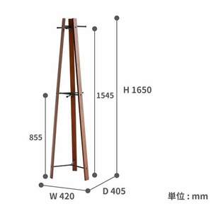 ウォルナット天然木コートハンガー ib0018北欧風の画像9