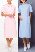 ■自重堂/ 白衣 ナースワンピース ブルー 看護師 Lサイズ 新品 介護用品介護衣料_画像1