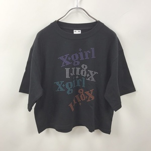 X-girl/エックスガール 半袖 Tシャツ コットン100% ブラック サイズF レディース