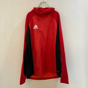 ADIDAS/アディダス プルオーバーパーカー サッカー レッド 赤 メンズ S